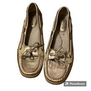 Gold Sperry Flats
